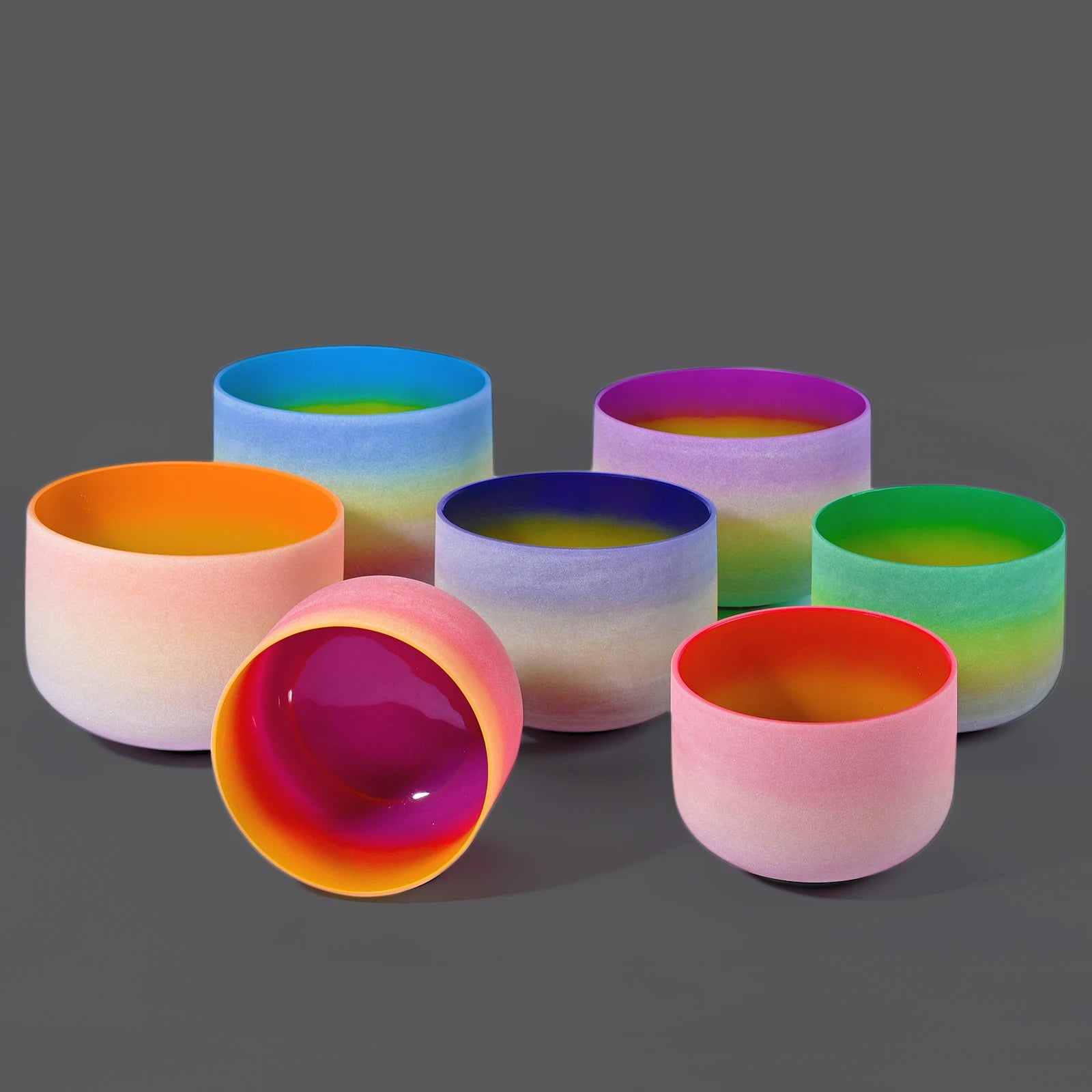 Rainbow Frosted Chakra Bowl